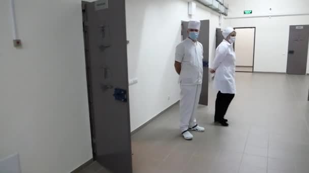 Vinnytsya Ukraine Listopad 2020 Szpital Psychiatryczny Blokada Bezpieczeństwa Wydziału Badań — Wideo stockowe