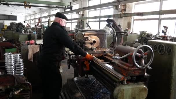 Vinnytsia Ukraine February 2021 Pabrik Tua Dan Peralatan Usang Pembuatan — Stok Video