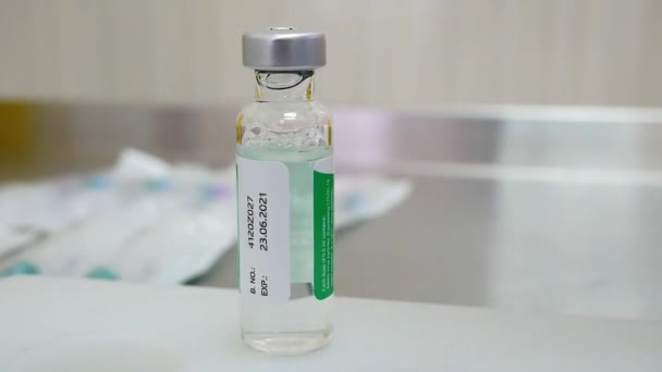 Vinnytsya Ucrânia Março 2021 Vacinação Com Vacina Indiana Astrazeneca Covishield — Vídeo de Stock