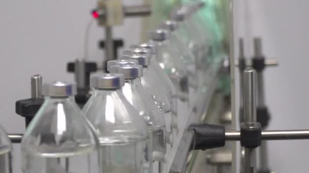 Línea Producción Farmacéutica Fabricación Productos Médicos Producción Farmacéutica — Vídeo de stock
