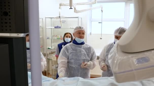 Kyiv Ukraine Června 2021 Moderní Technologie Diagnostice Srdečních Onemocnění Angiograf — Stock video