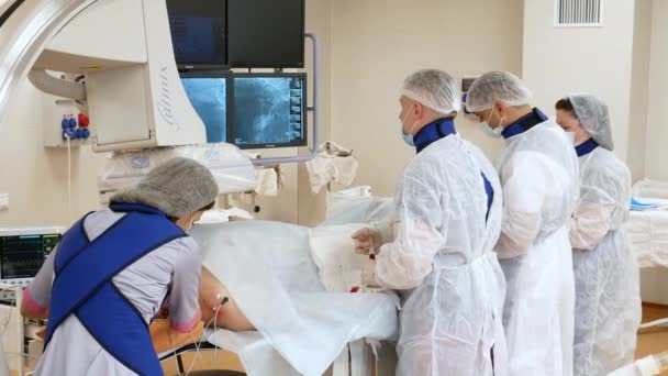 Kyiv Ukraine Junho 2021 Tecnologia Moderna Diagnóstico Doenças Cardíacas Angiografia — Vídeo de Stock