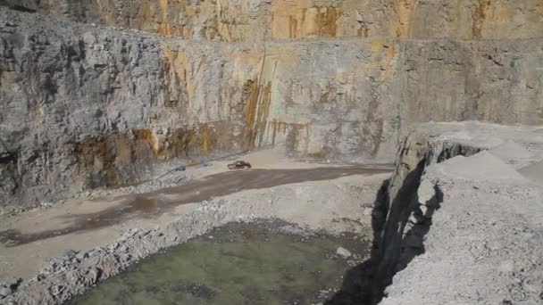 Apri Mio Industria Mineraria Stone Quarrying Cava Estrazione Del Granito — Video Stock