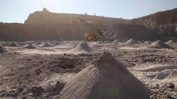 Apri Mio Industria Mineraria Stone Quarrying Cava Estrazione Del Granito — Video Stock