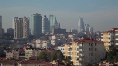 Istanbul, Türkiye - Şubat 2016: modern ofis binalarının ve gökdelenlerin. İstanbul - stok görüntüleri modern manzarası
