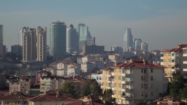 ISTANBUL, TURCHIA - febbraio 2016: grattacieli e moderni edifici per uffici. skyline moderno di Istanbul - Stock Footage — Video Stock