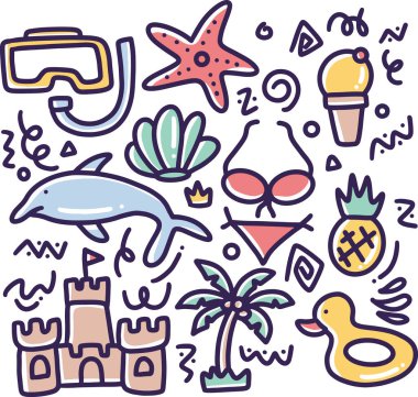 El çizimi plaj karalaması