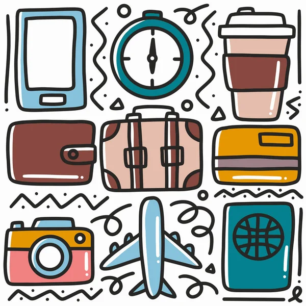 El çizimi tatil karalama seti