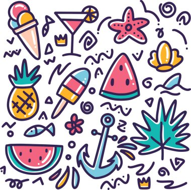 El çizimi plaj karalaması