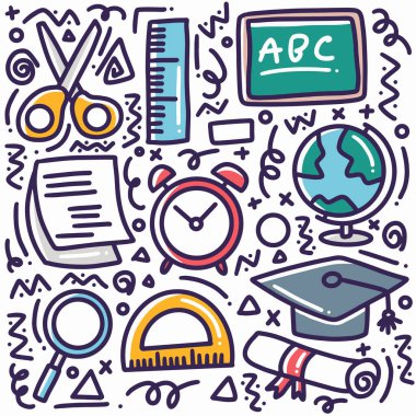 Spor el çizimlerinin karalama seti