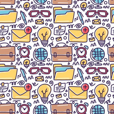 İşçilik araçlarının karalama seti el çizimi