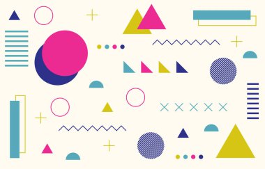 Koleksiyon modern vektör geometrik şekilleri.