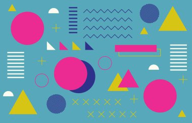 Koleksiyon modern vektör geometrik şekilleri.