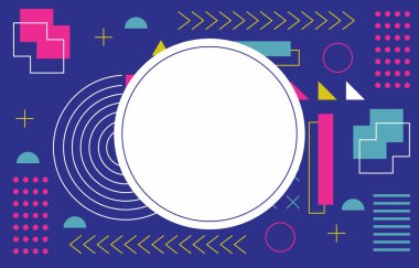 Koleksiyon modern vektör geometrik şekilleri.