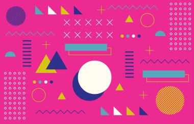 Koleksiyon modern vektör geometrik şekilleri.