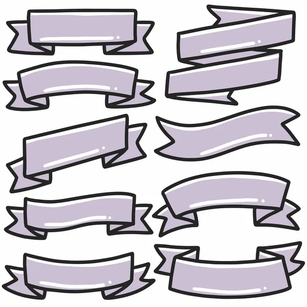 mor kurdele simgesi afişi elle çizilmiş karalama sanatı ve tasarım ögesi