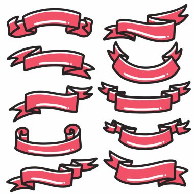 kırmızı kurdele simgesi afişi elle çizilmiş karalama sanatı ve tasarım ögesi