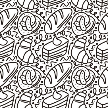 Hamur işi el çizim arka planının sanat dekorasyonu