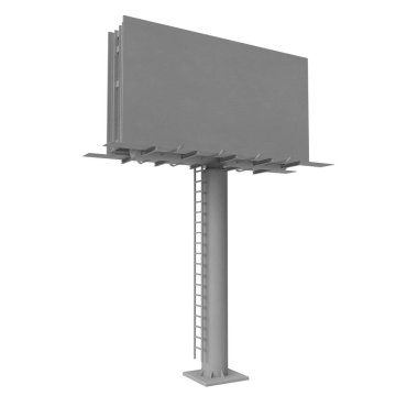 Spot ışığı olan boş ilan panosu