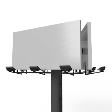 Spot ışığı olan boş ilan panosu