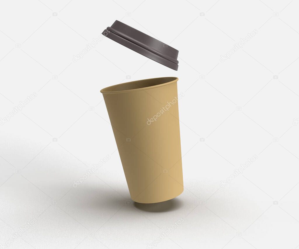 mockup of cup drink paper cup