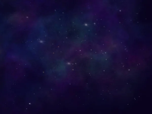 Nachtlandschaft mit farbenfroher und heller Milchstraße voller Sterne am Himmel — Stockfoto