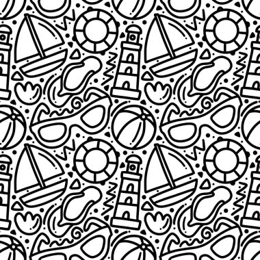 Sahilde el çizimi dalış.