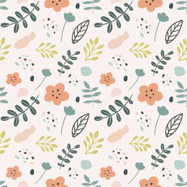 Çiçeklerin ve yaprakların eşsiz deseni