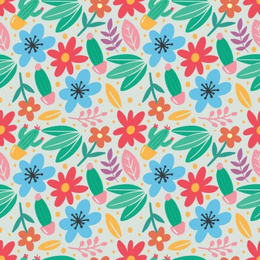 Yaprak bitkileri ve çiçek desenleri koleksiyonu