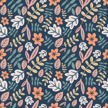 Çiçeklerin ve yaprakların eşsiz deseni
