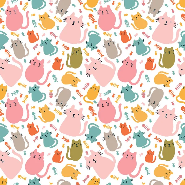 Şirin hayvanlarla güzel vektör deseni