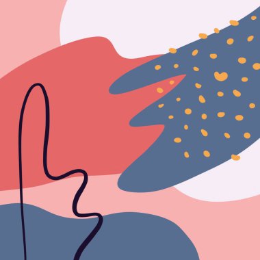 renkli soyut düz tasarım minimalizm biçimi