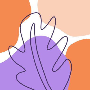 Tropikal yaprak illüstrasyonu minimalizm kavramı