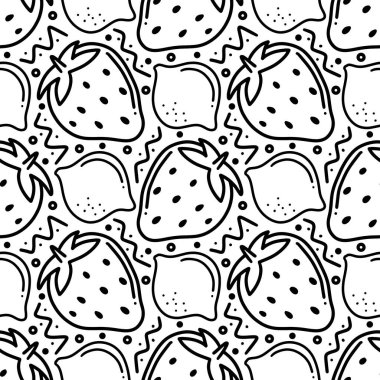 Yaz meyvelerinin kusursuz şekilli karalamaları