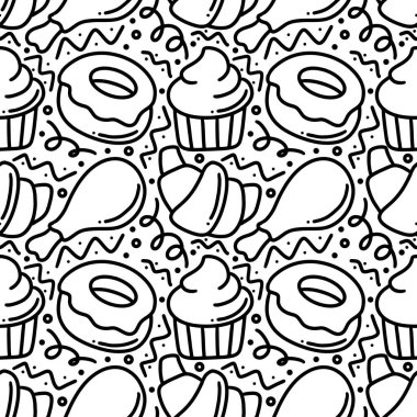 Lezzetli yiyeceklerin kusursuz karalamaları.