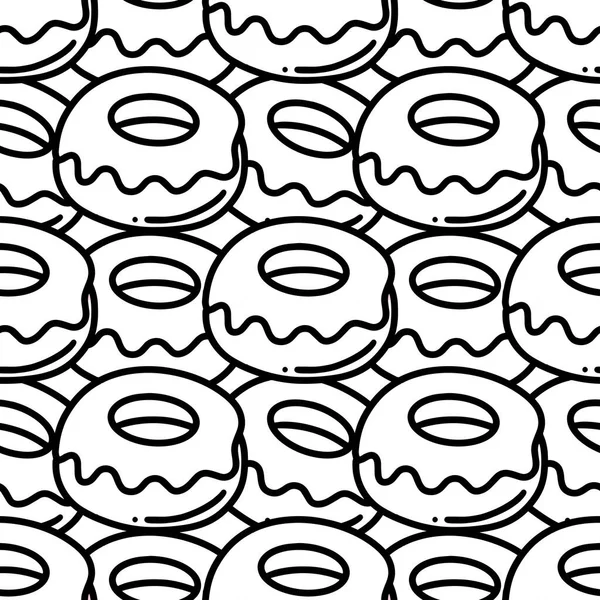 Uma pilha de donuts doodles —  Vetores de Stock
