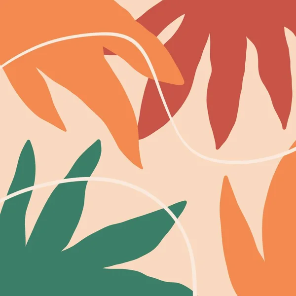 Minimalismus džungle rostliny ilustrační design Stock Ilustrace