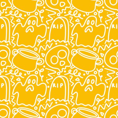 Kusursuz Cadılar Bayramı teması desenleri karalamaları