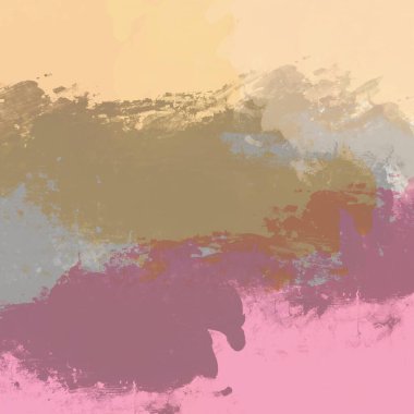 Renkli suluboya fırça darbeleri soyut sanatı okşadı