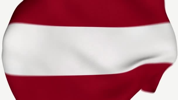 Austria Tela Arrugada Bandera Introducción Austria Bandera Vídeo Austria Banner — Vídeos de Stock