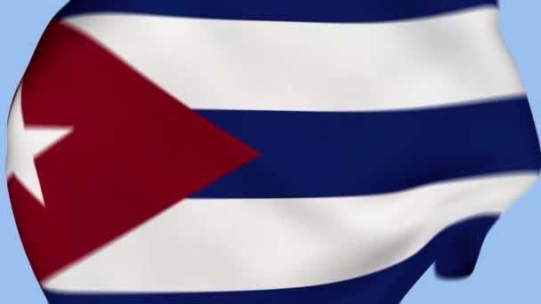 Cuba Crumpled Fabric Flag Intro Bandeira Cuba Cuba Banner America — Vídeo de Stock