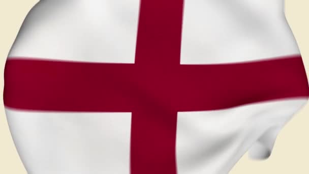 Αγγλικό Θρυμματισμένο Ύφασμα Flag Intro Αγγλική Σημαία Αγγλικό Μπάνερ Σημαίες — Αρχείο Βίντεο