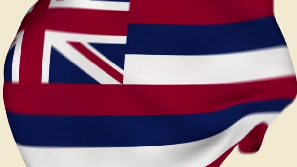 Hawaii Usa Crumpled Fabric Flag Intro Σημαία Χαβάης Ηπα Χαβάη — Αρχείο Βίντεο