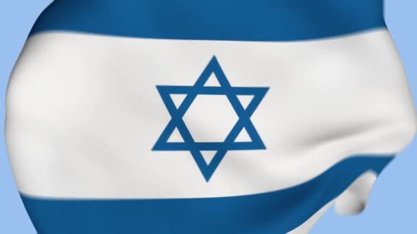 Israel Crumpled Fabric Flag Intro Bandera Israel Banner Israel Banderas — Vídeo de stock