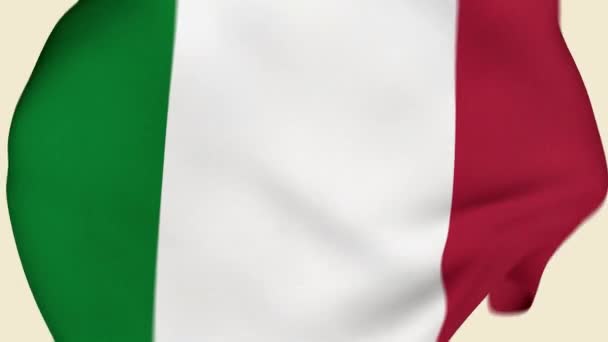Italia Tela Arrugada Bandera Introducción Bandera Italia Banderas Europa Banner — Vídeos de Stock