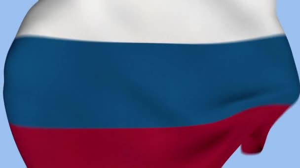 Russia Crumpled Fabric Flag Intro Bandera Rusia Banner Rusia Banderas — Vídeo de stock