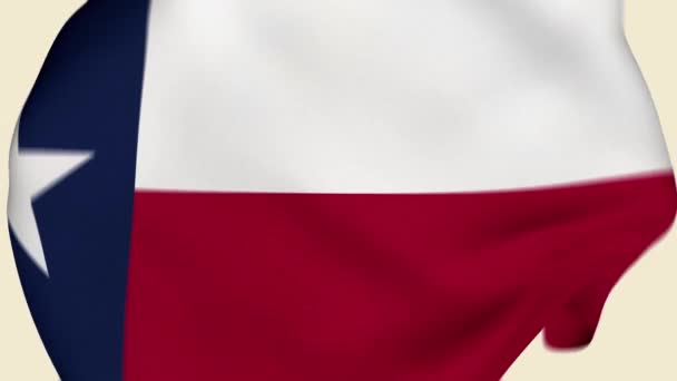 Texas Usa Crumpled Fabric Flag Intro Texas Flag Usa Amerikanische — Stockvideo