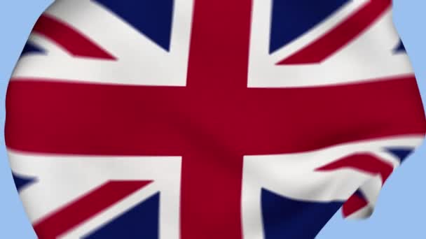 Marea Britanie Crumpled Fabric Flag Intro Steaguri Europene Drapelul Marii — Videoclip de stoc