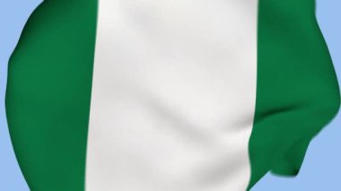 Nijerya Buruşuk Kumaş Bayrağı Girişi. Nijerya bayrağı. Nijerya bayrağı. Afrika Ülkelerinin bayrağı. Kutlama. Bayrak Günü. Vatanseverler. Gerçekçi Animasyon 4K. Yüzey dokusu. Arkaplan Kumaşı.
