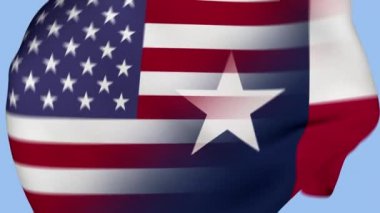 Texas USA Buruşuk Kumaş Bayrağı Girişi. Teksas Bayrağı. Birleşik Devletler. Amerikan Bayrağı. Kuzey Amerika Bayrakları. Kutlama. Bayrak Günü. Vatanseverler. Gerçekçi Animasyon 4K. Yüzey dokusu. Arkaplan Kumaşı.